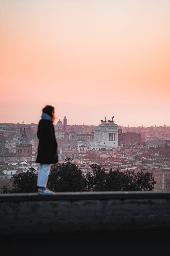 Belvedere Gianicolo leverde soleil, un week-end de 4 jours à Rome
