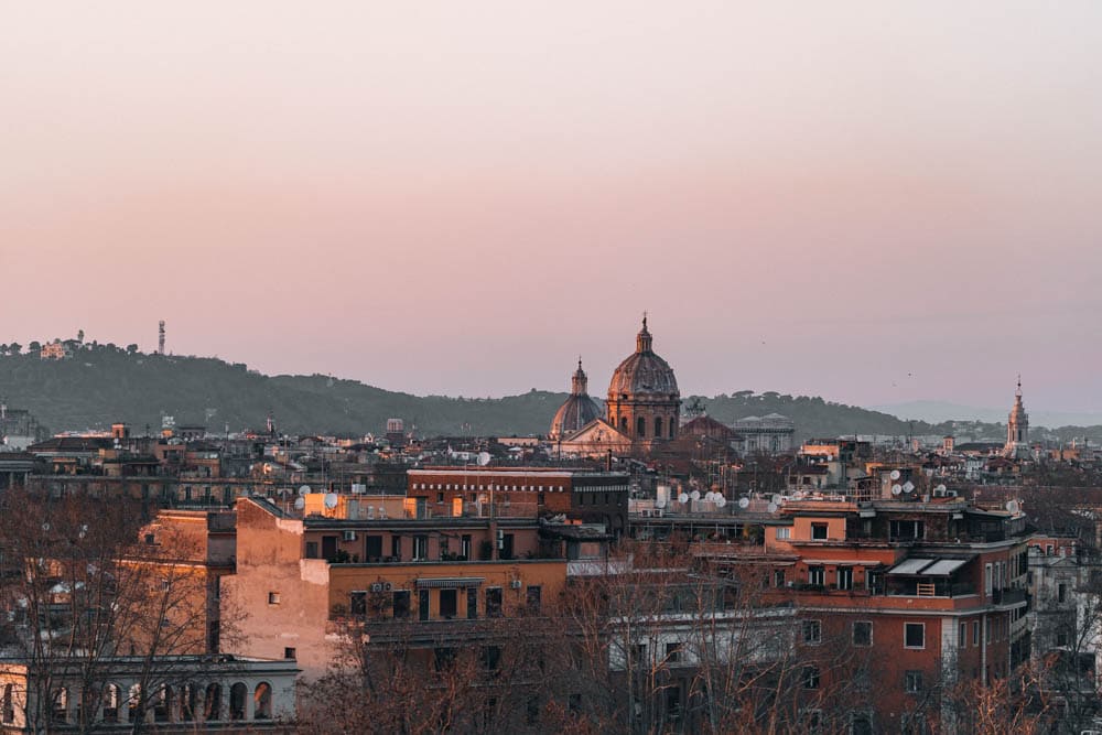 Giardino degli Aranci coucher de soleil, un week-end de 4 jours à Rome