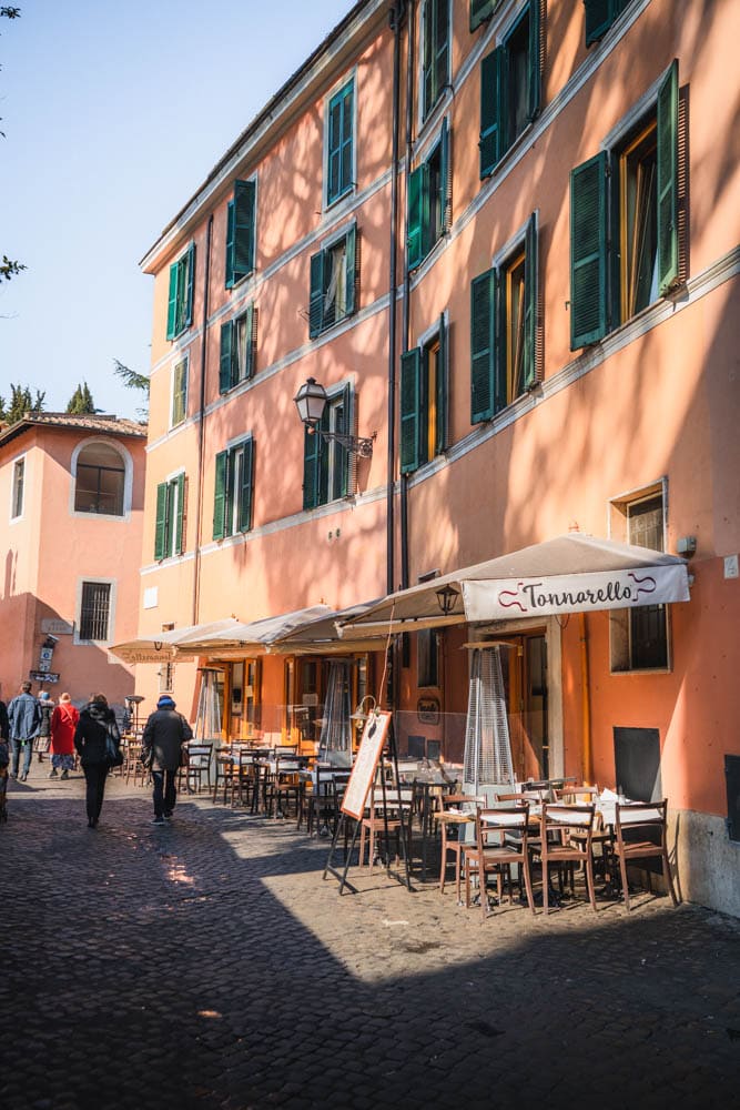 Restaurant quartier Trastevere, un week-end de 3 ou 4 jours à Rome